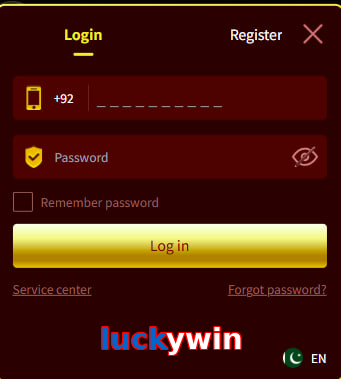 Luckywin login preview